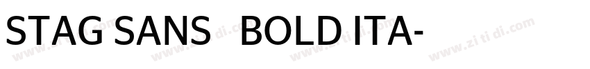 STAG SANS   BOLD ITA字体转换